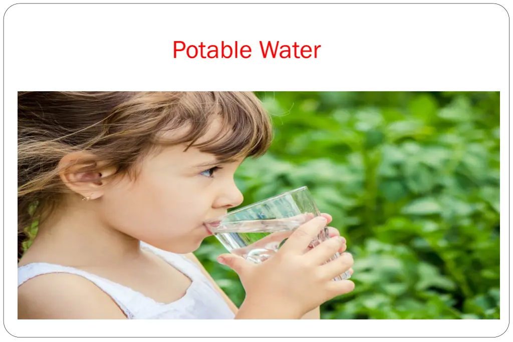 potable water