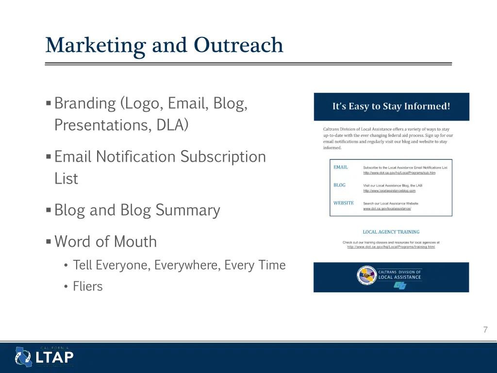 marketing and outreach 1