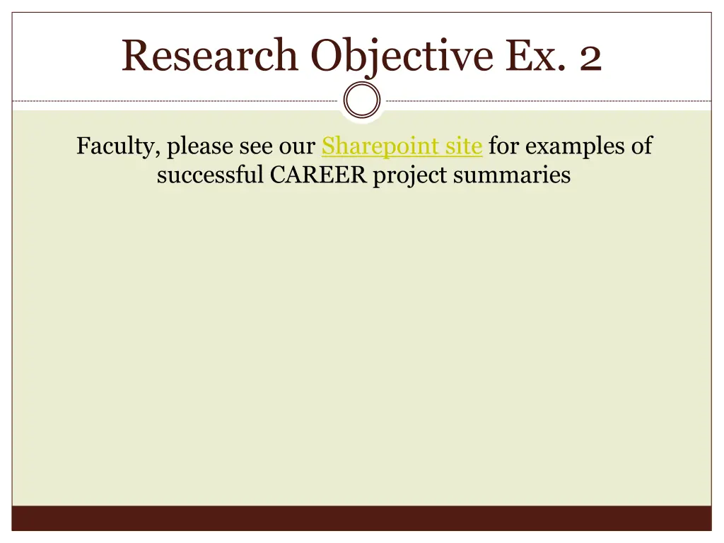 research objective ex 2