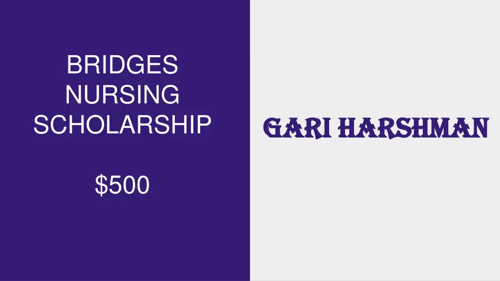 bridges nursing scholarship