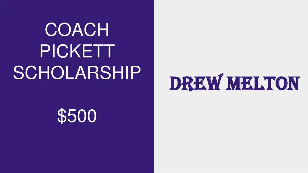 coach pickett scholarship