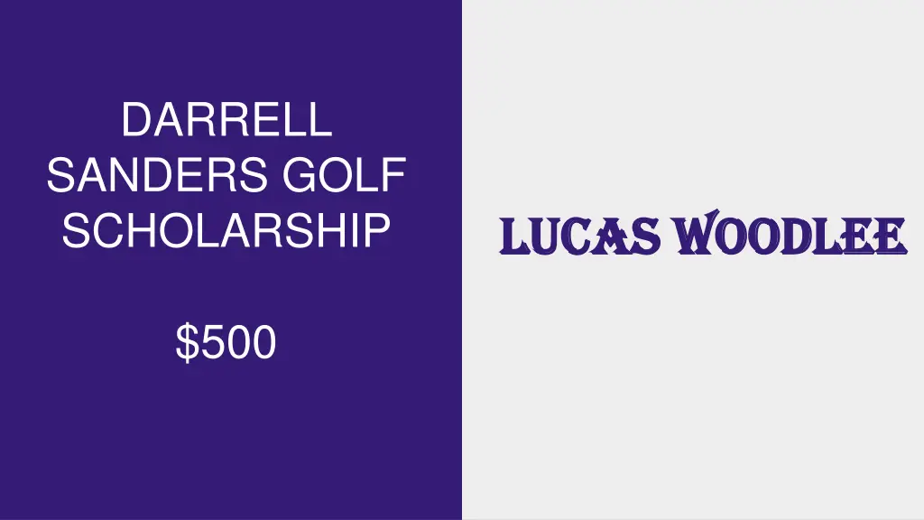 darrell sanders golf scholarship