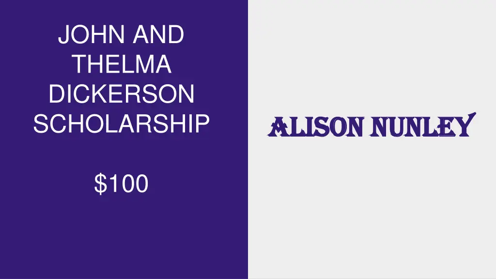 john and thelma dickerson scholarship