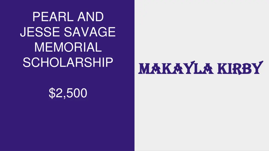 pearl and jesse savage memorial scholarship
