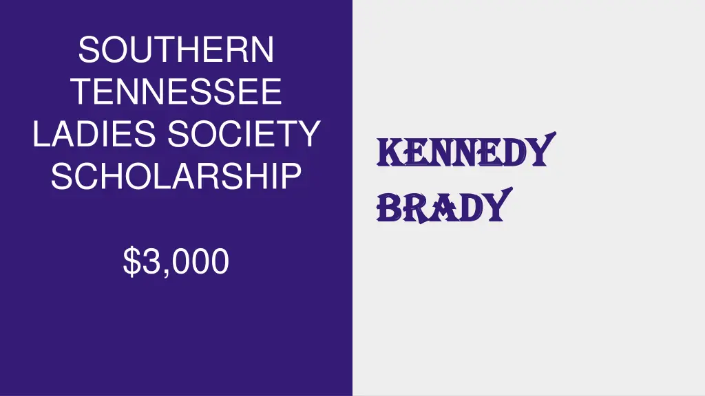 southern tennessee ladies society scholarship