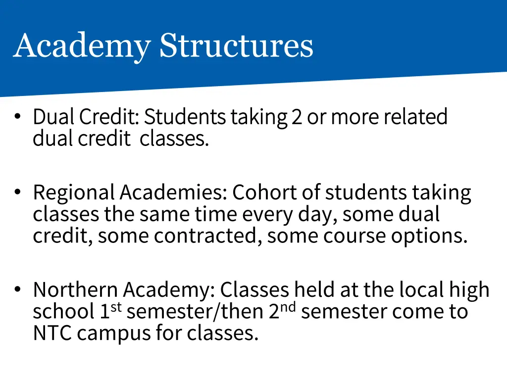 academy structures