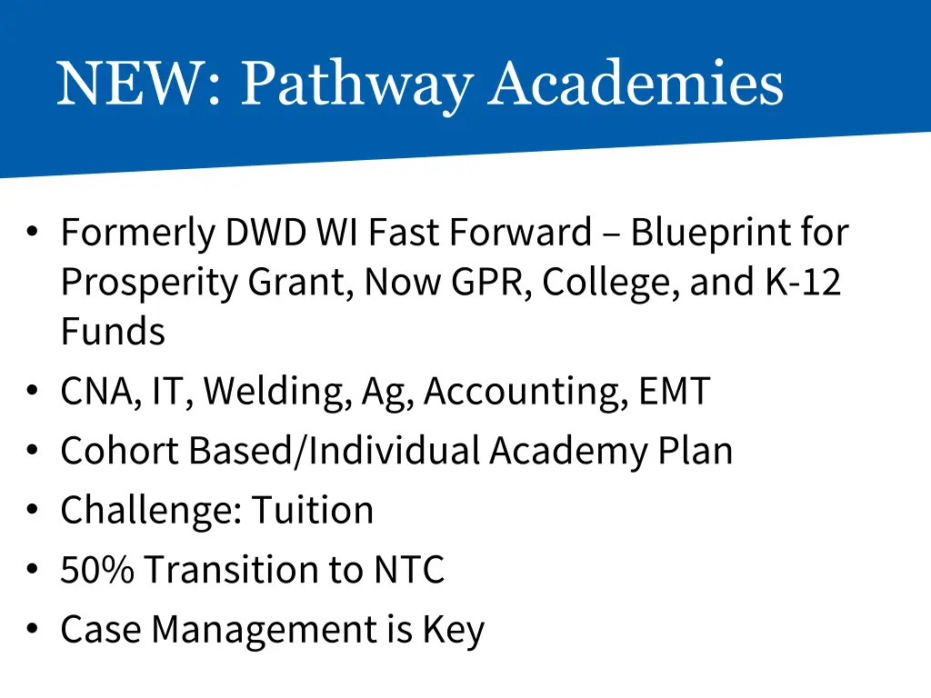 new pathway academies