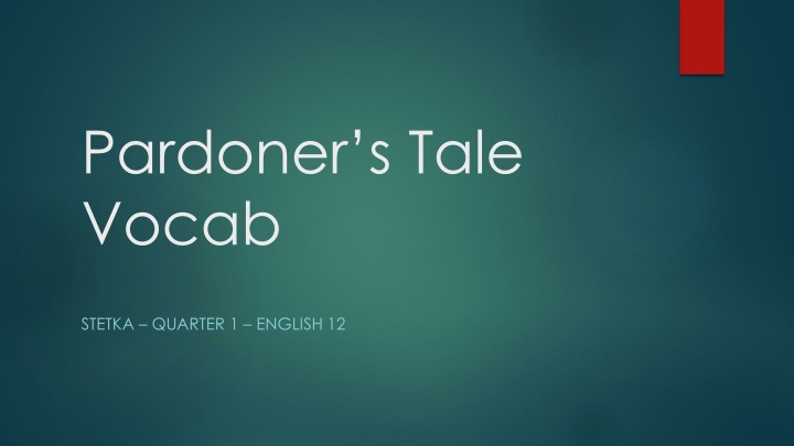 pardoner s tale vocab