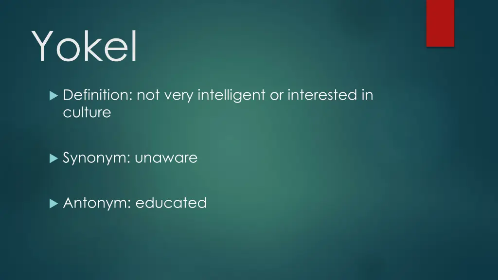 yokel