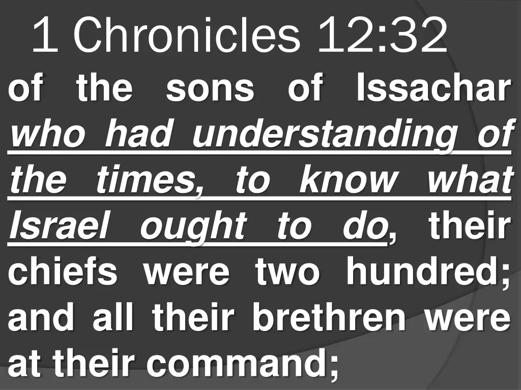 1 chronicles 12 32 of the sons of issachar