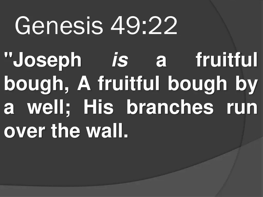 genesis 49 22 joseph bough a fruitful bough