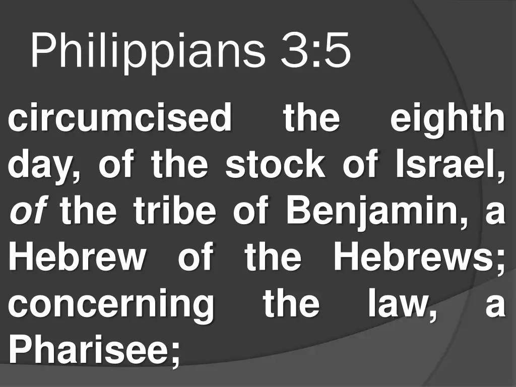 philippians 3 5 circumcised day of the stock