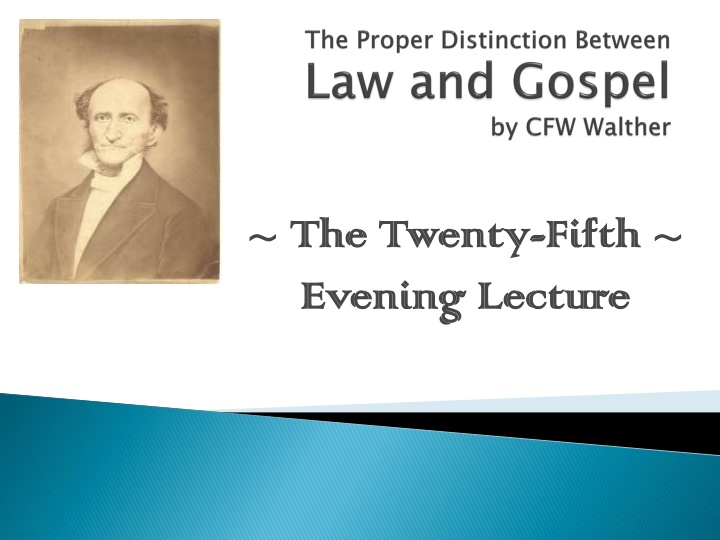 the twenty the twenty fifth evening lecture