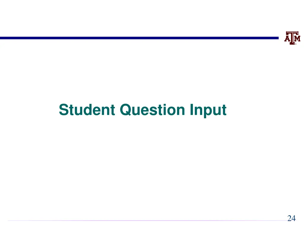 student question input