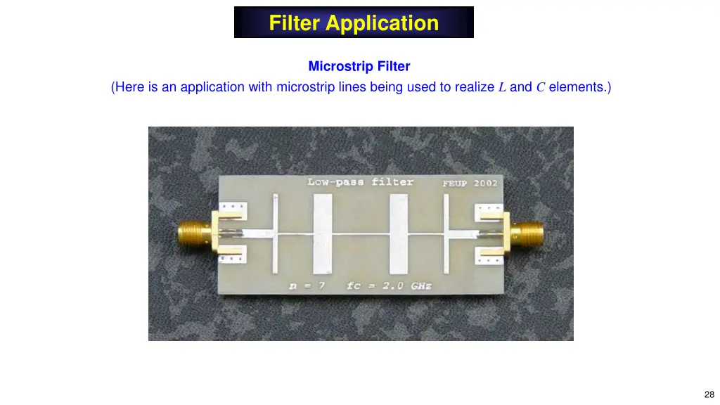 filter application