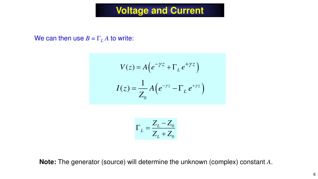 voltage and current