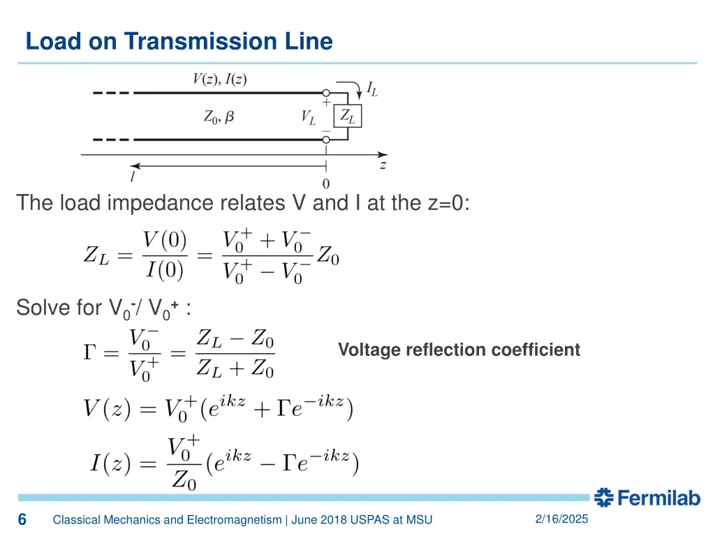 load on transmission line