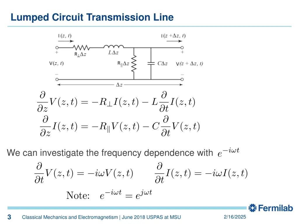 lumped circuit transmission line
