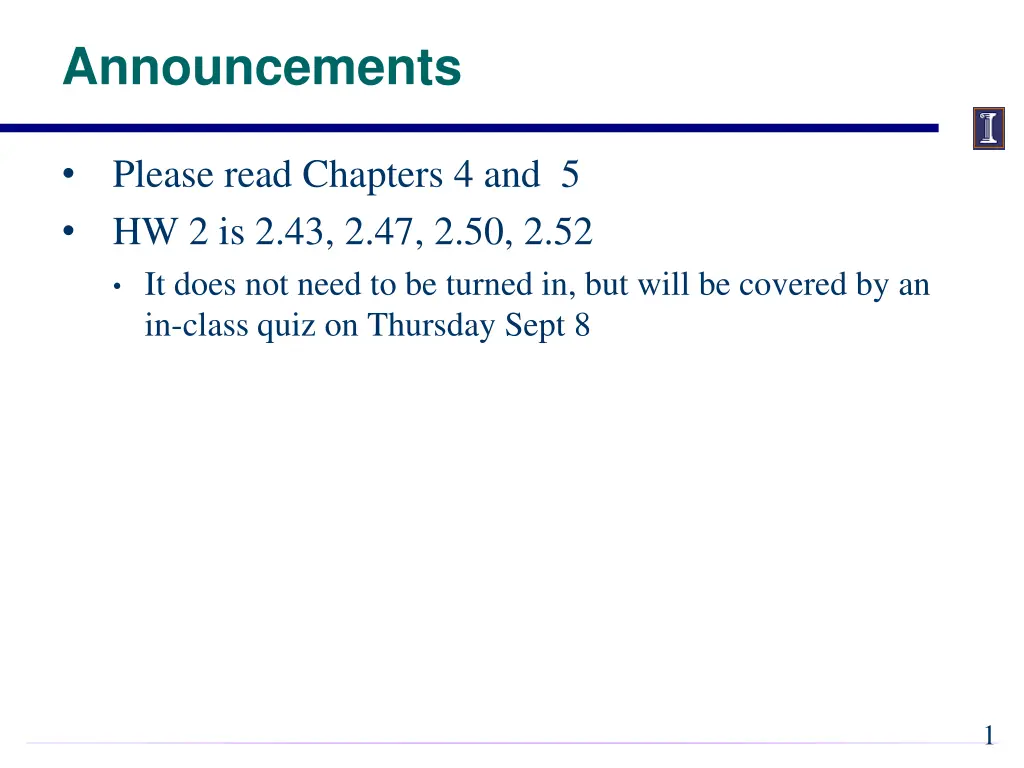 announcements