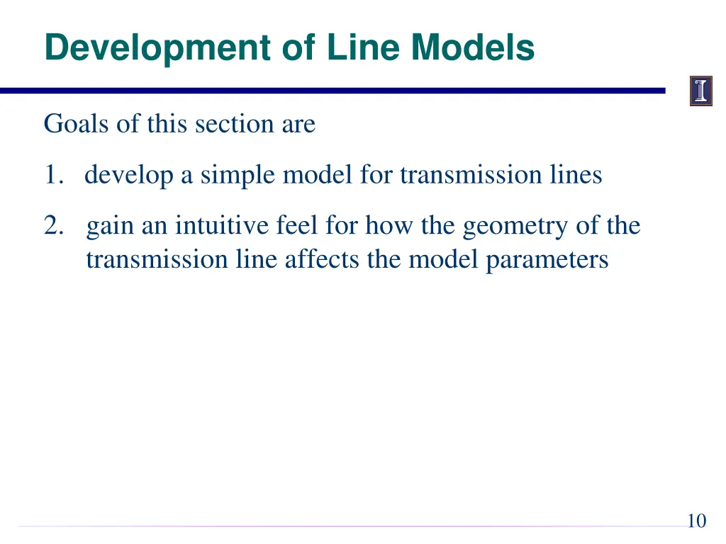 development of line models
