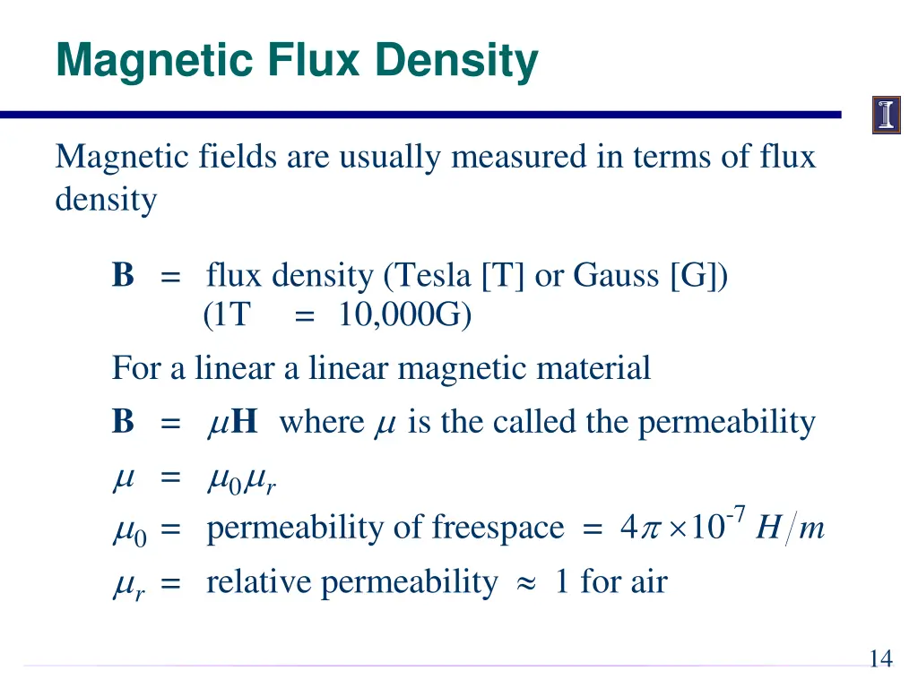 magnetic flux density