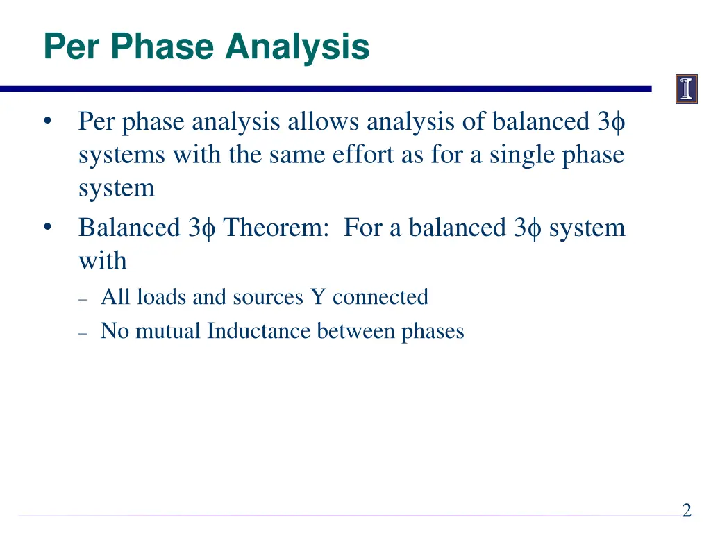 per phase analysis