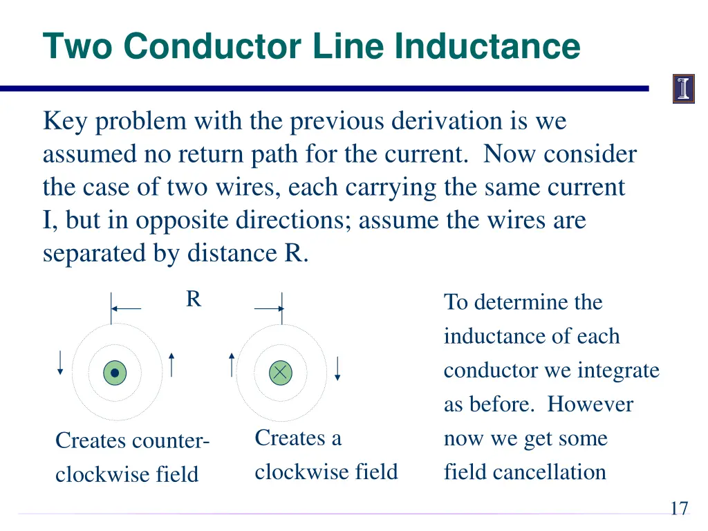 two conductor line inductance