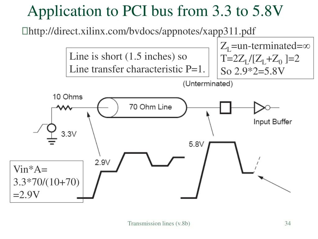 application to pci bus from 3 3 to 5 8v