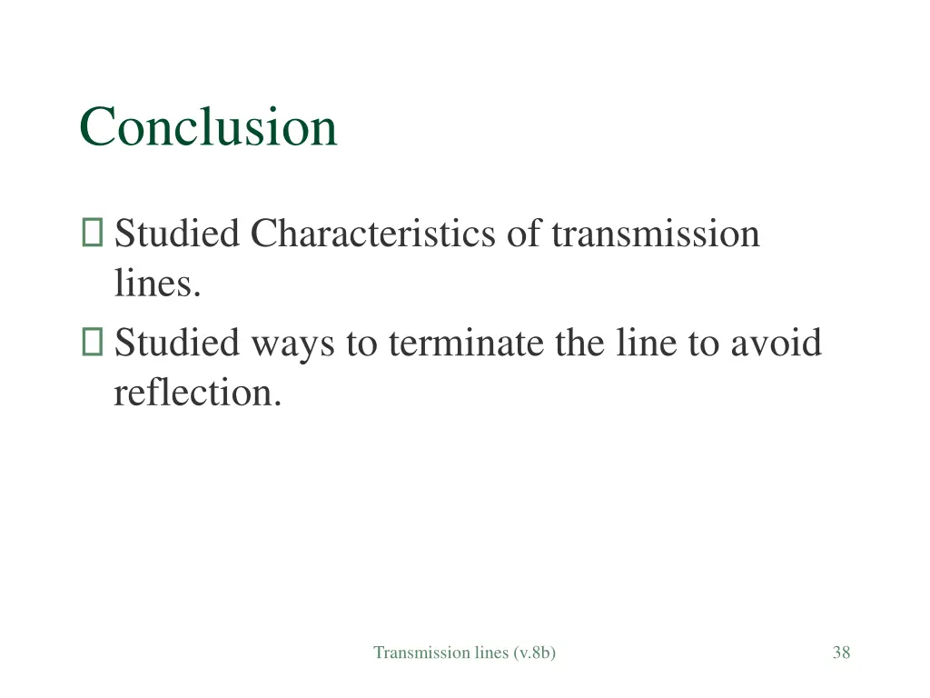 conclusion