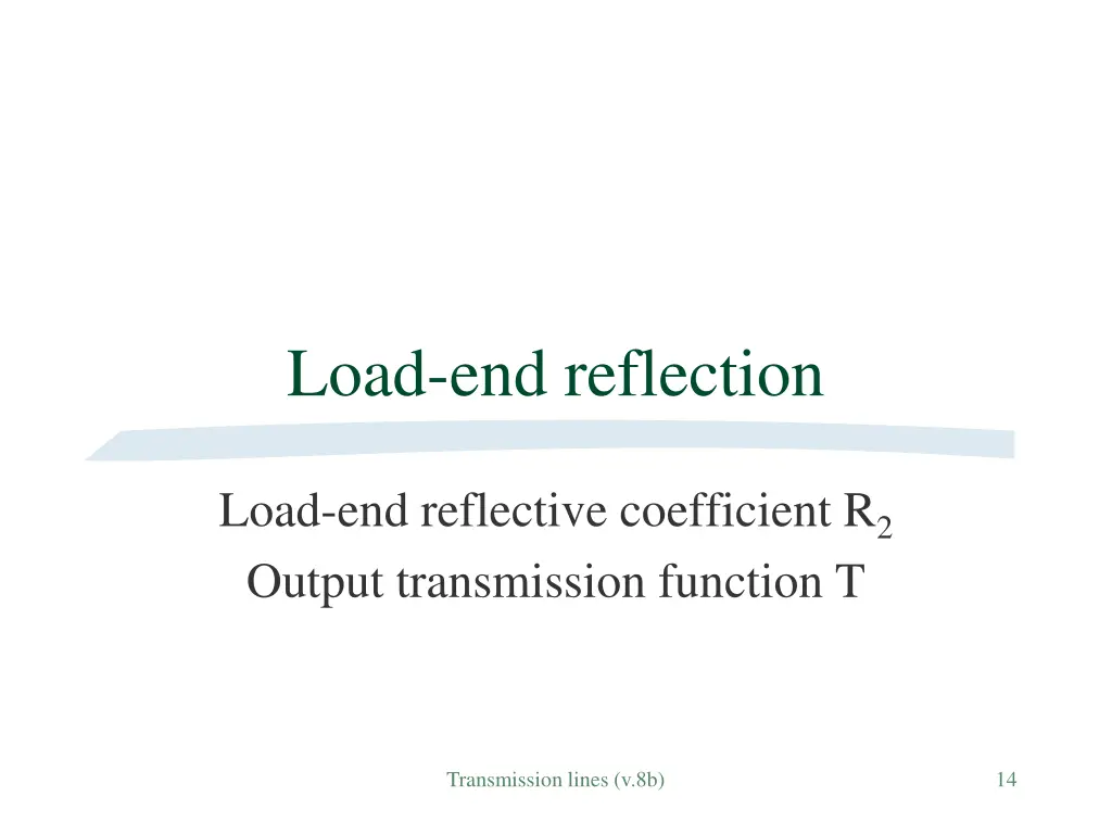load end reflection