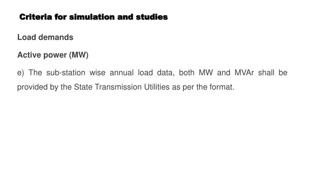 criteria for simulation and studies criteria 9