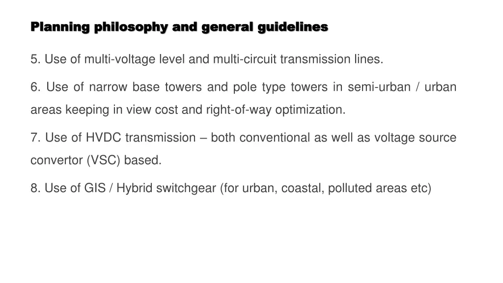 planning philosophy and general guidelines 10