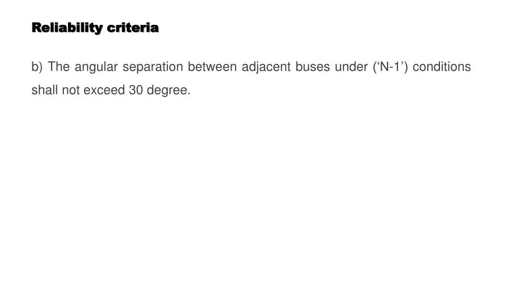 reliability criteria reliability criteria 3