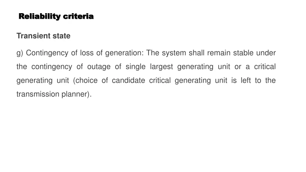 reliability criteria reliability criteria 8