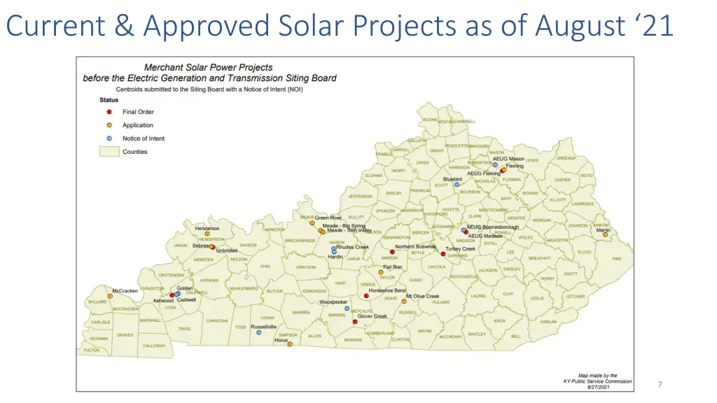 current approved solar projects as of august 21
