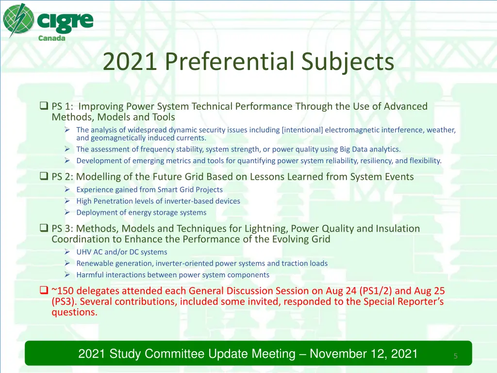2021 preferential subjects