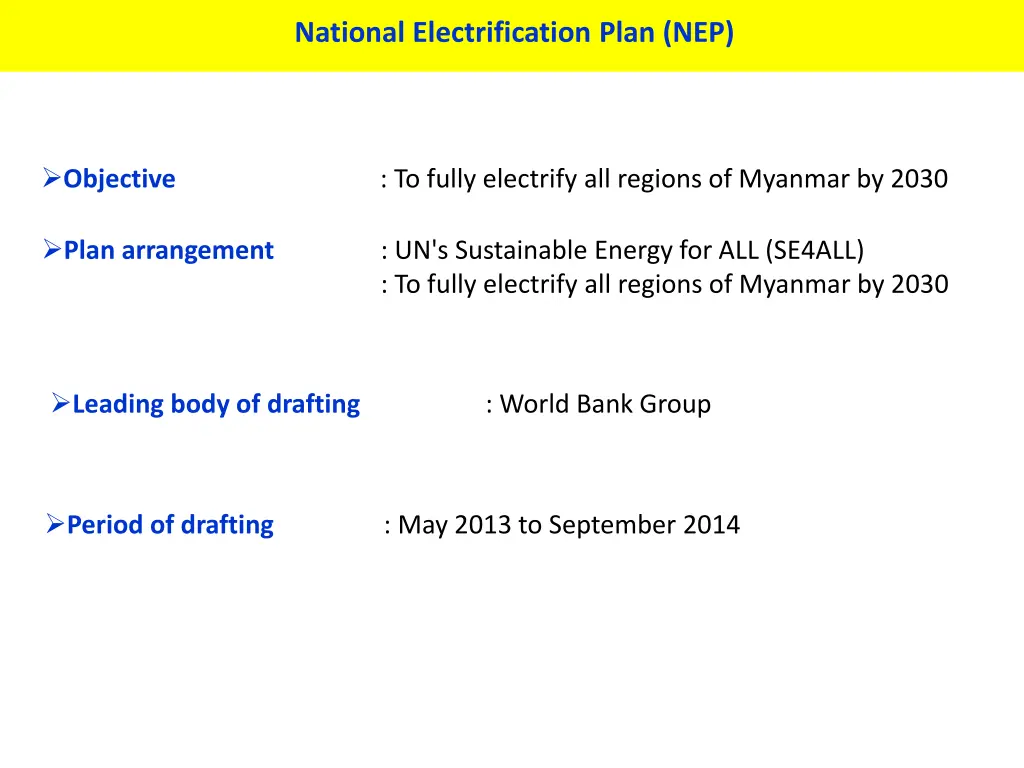 national electrification plan nep