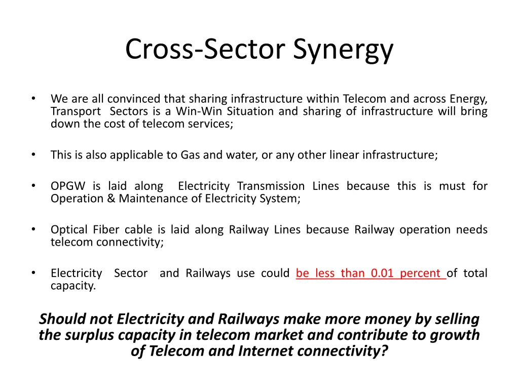 cross sector synergy