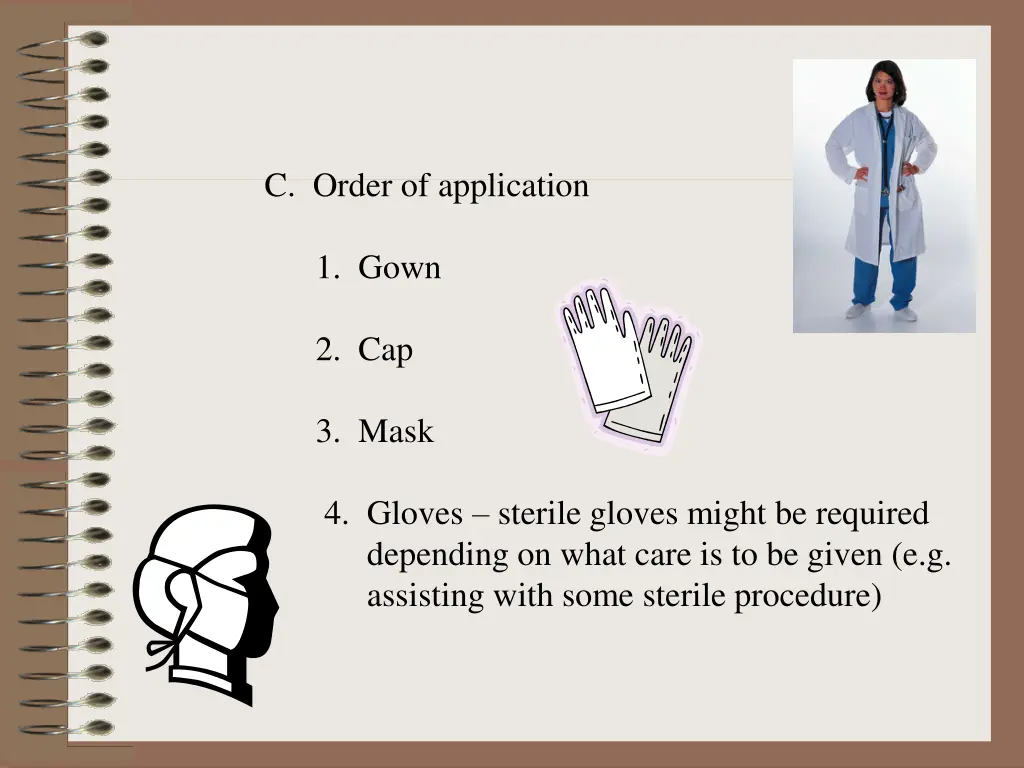 c order of application