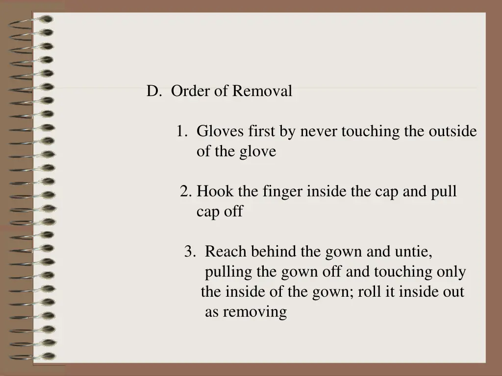 d order of removal