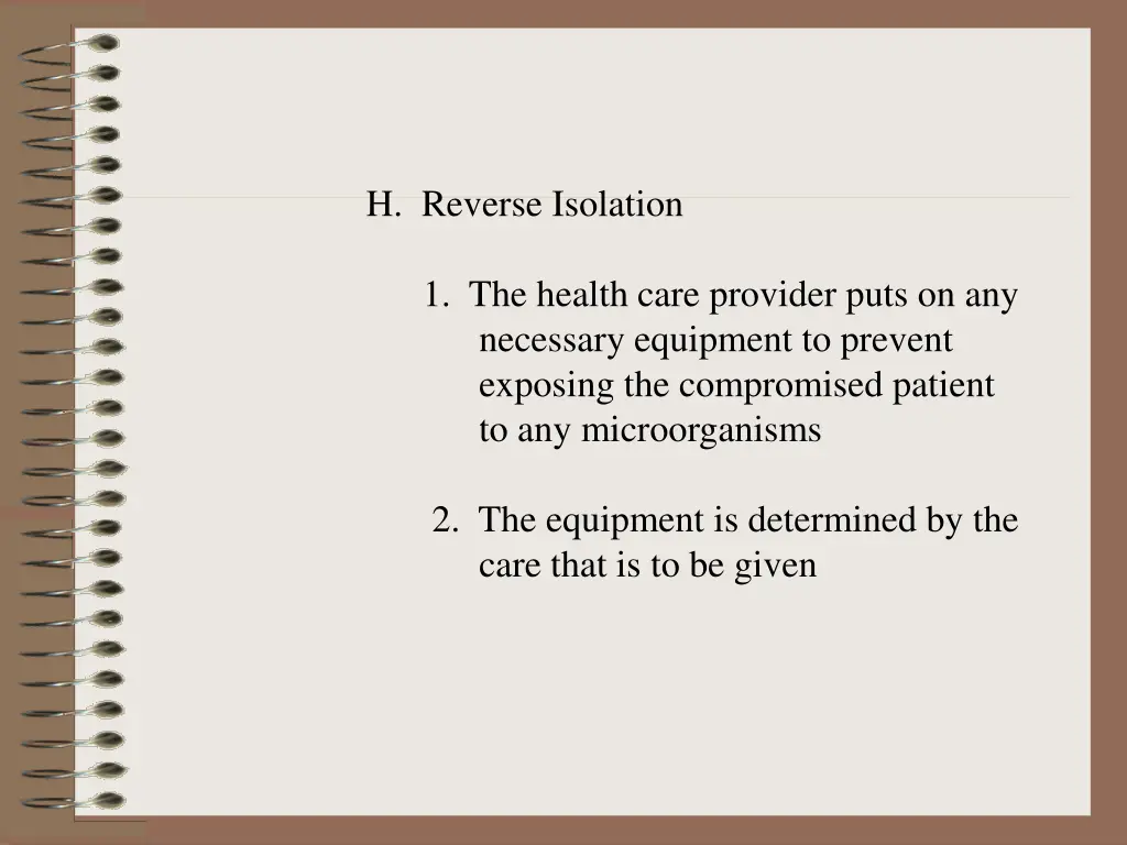 h reverse isolation