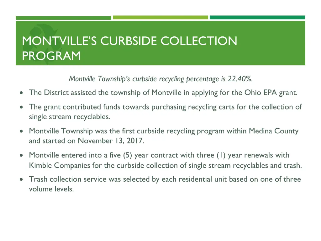 montville s curbside collection program