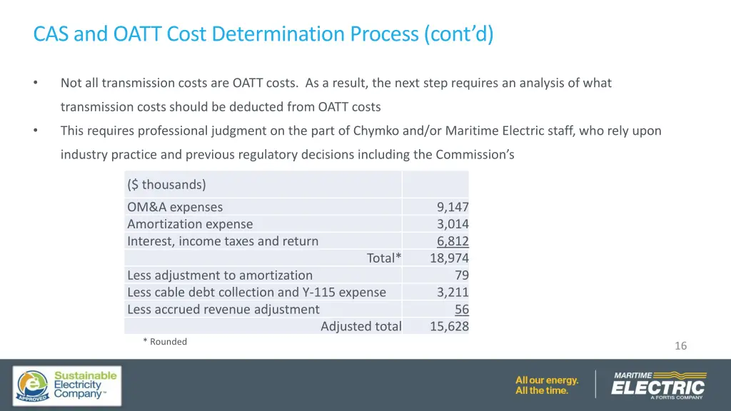 cas and oatt cost determination process cont d