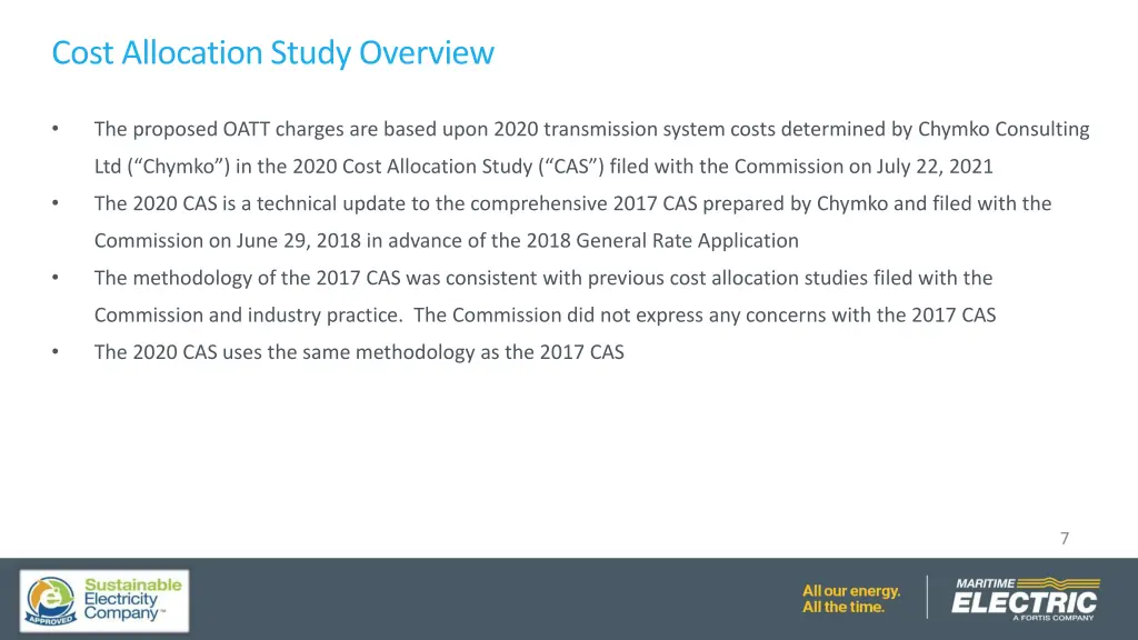 cost allocation study overview