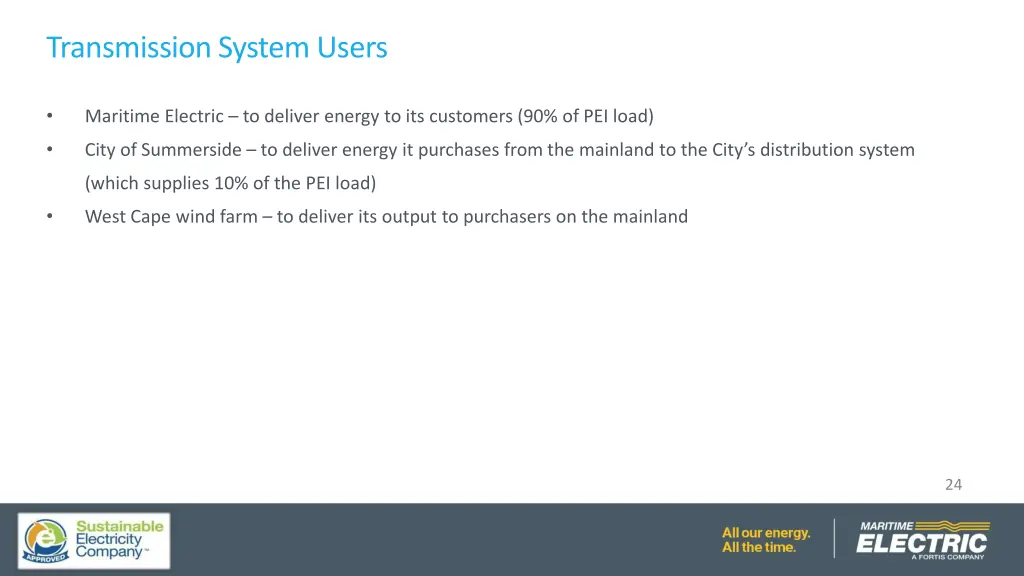 transmission system users