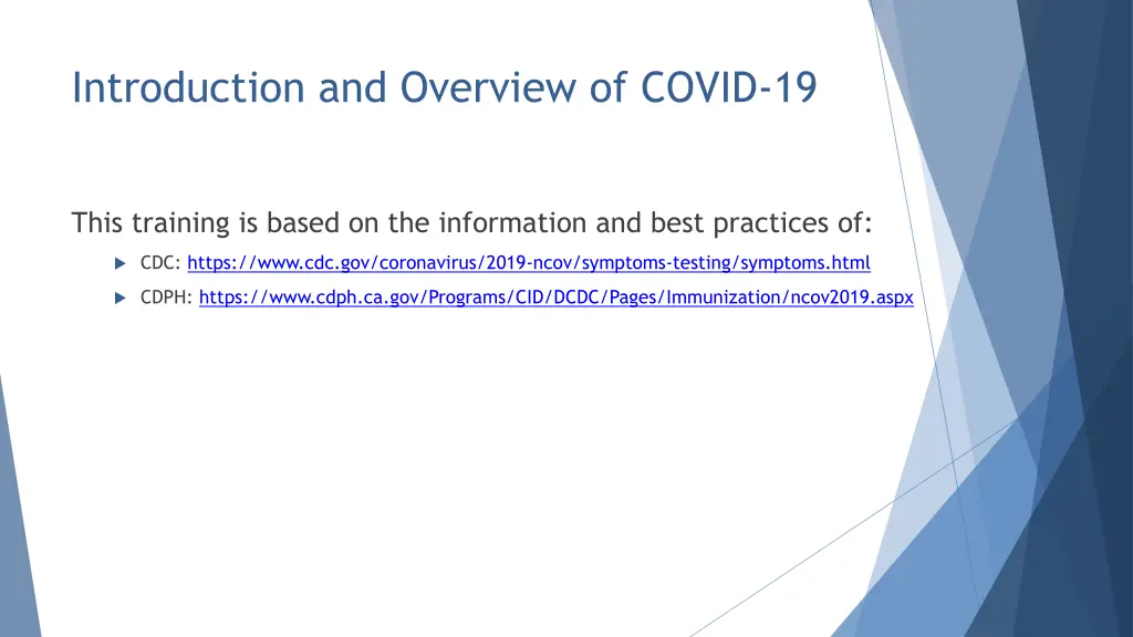 introduction and overview of covid 19