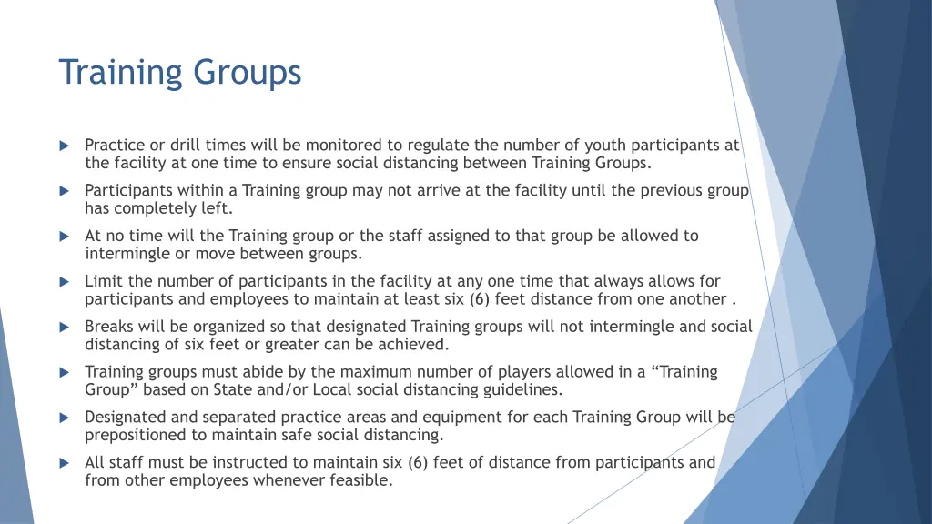 training groups