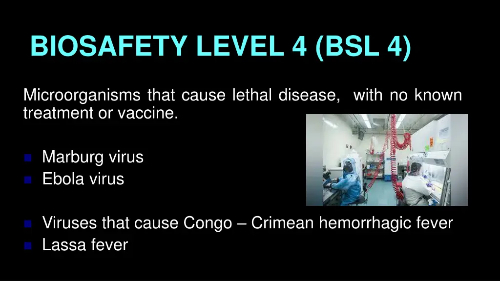 biosafety level 4 bsl 4