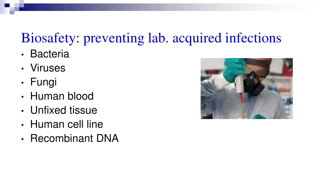 biosafety preventing lab acquired infections