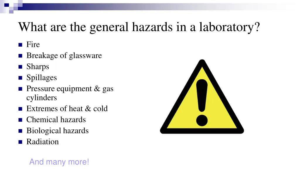 what are the general hazards in a laboratory